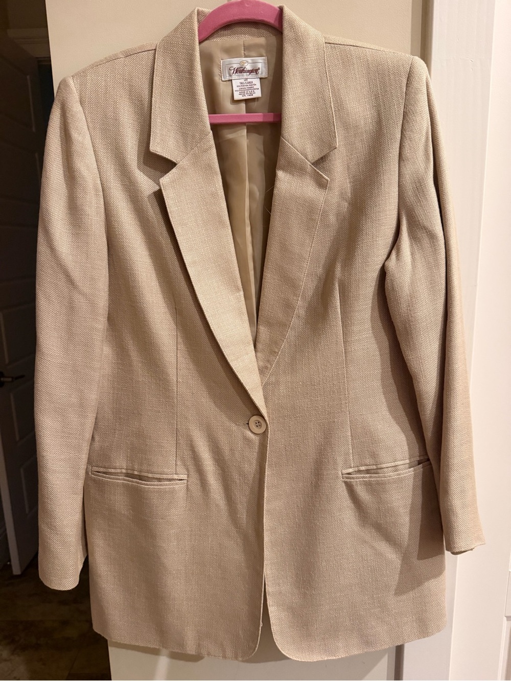 Worthington Women's Beige Single-Button Blazer